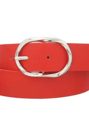 Red Silver Buckle Belt
