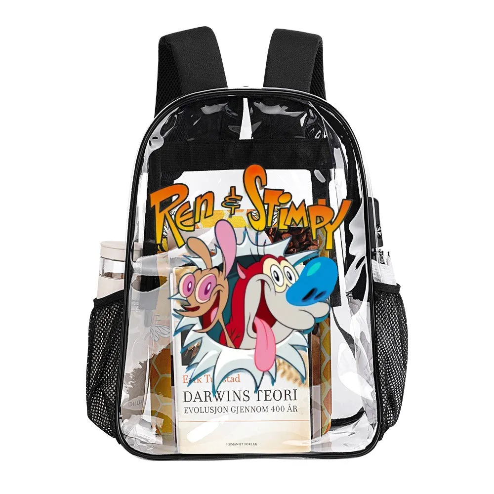 Ren & Stimpy Transparent Backpack 17 Inch