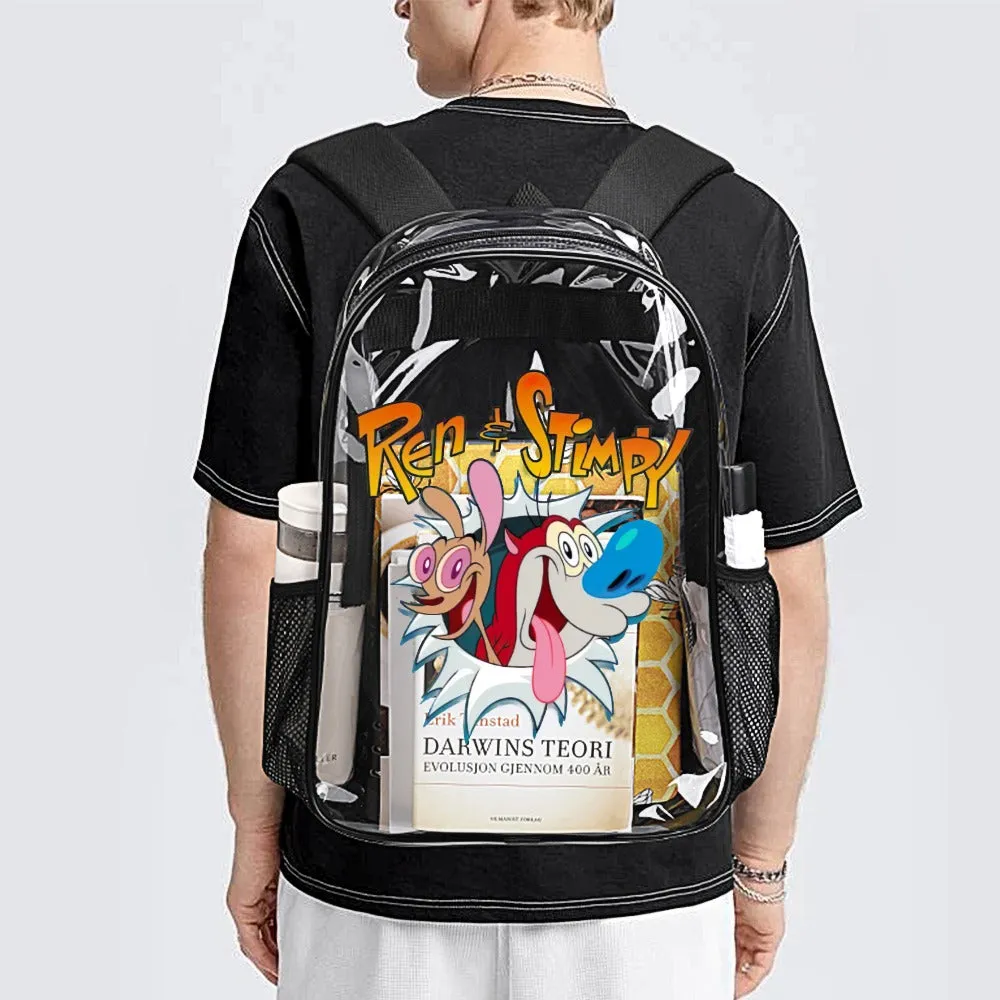 Ren & Stimpy Transparent Backpack 17 Inch
