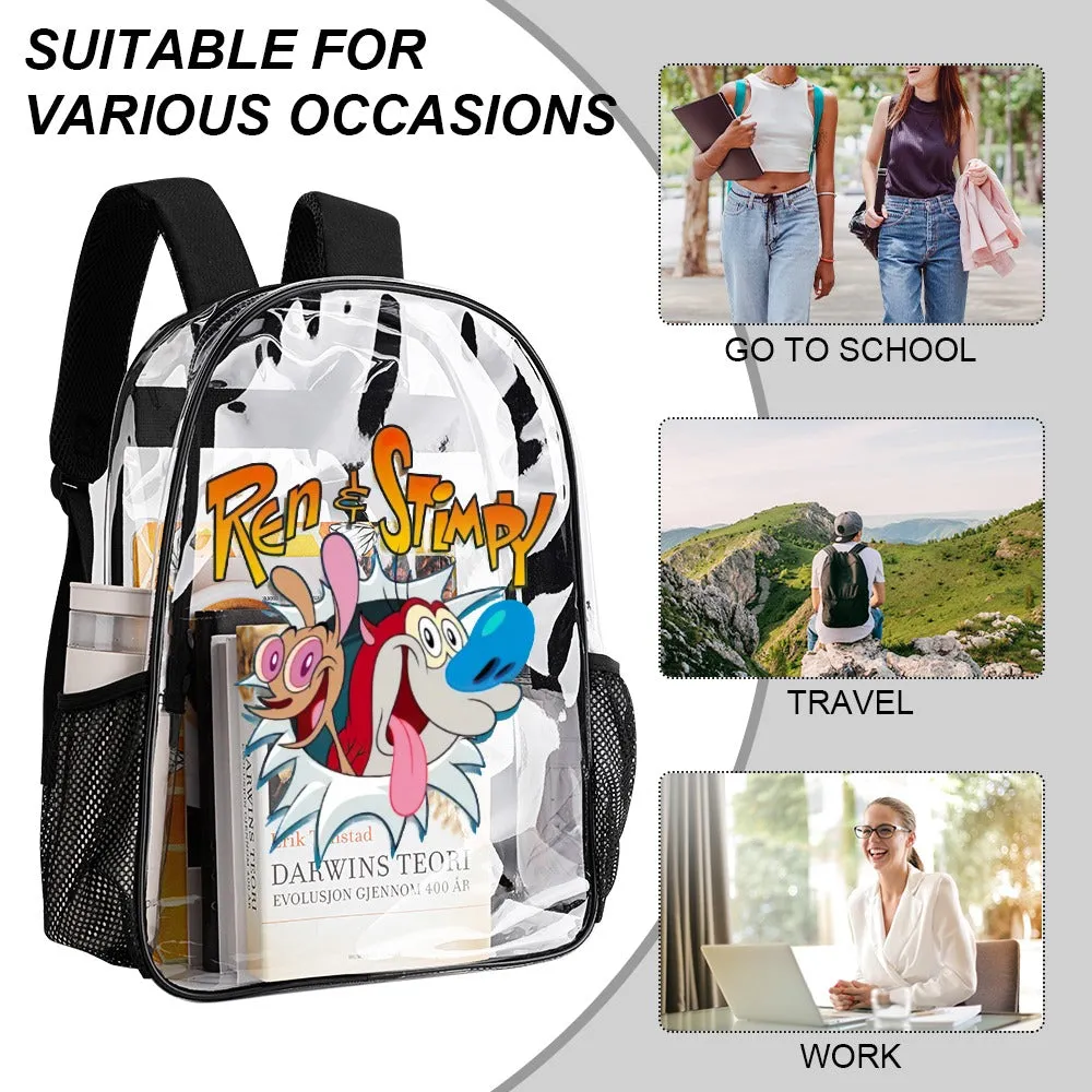 Ren & Stimpy Transparent Backpack 17 Inch