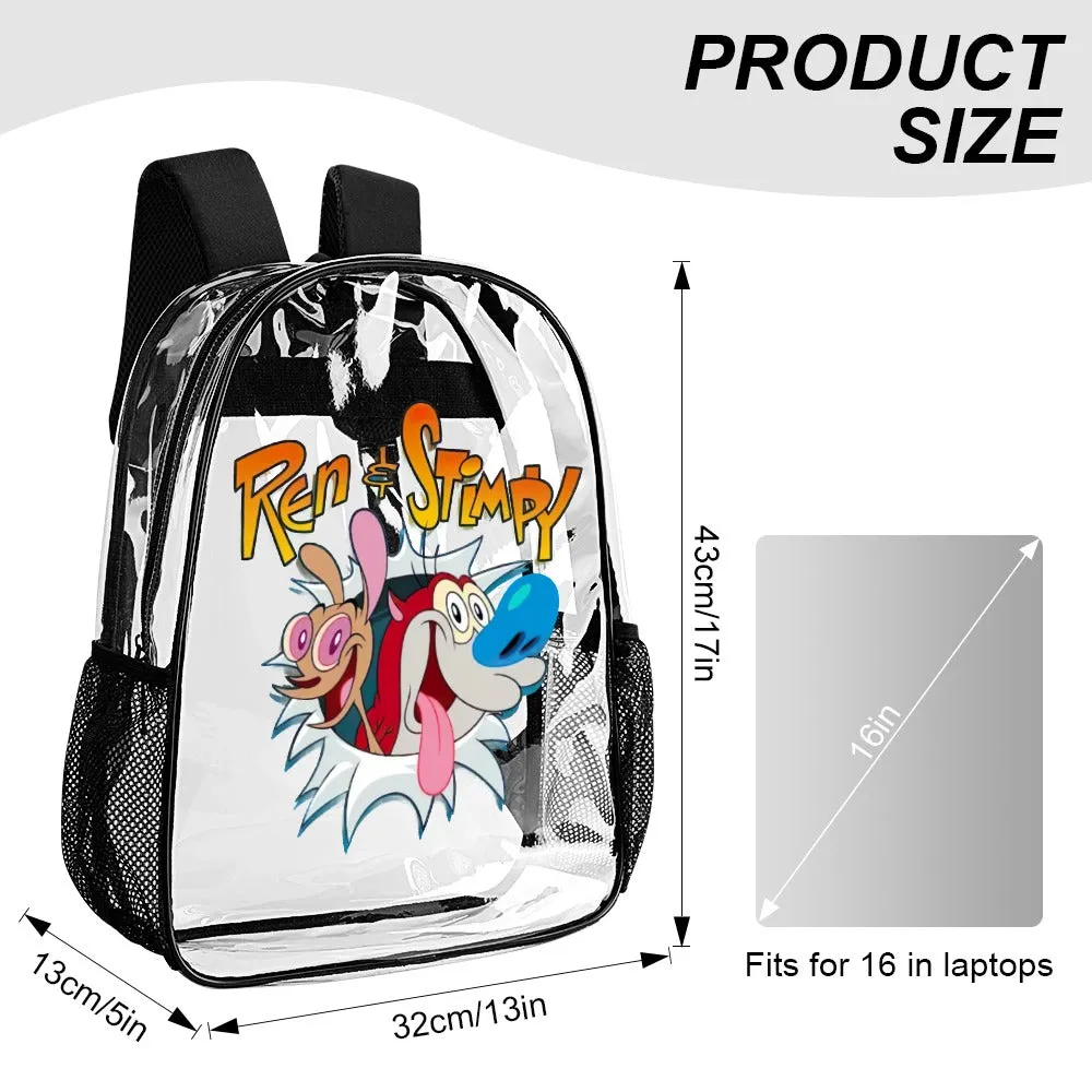 Ren & Stimpy Transparent Backpack 17 Inch