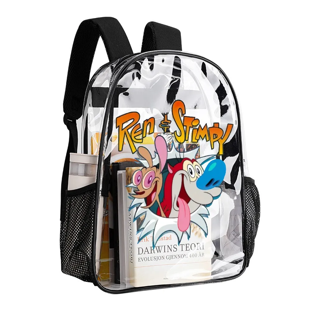 Ren & Stimpy Transparent Backpack 17 Inch