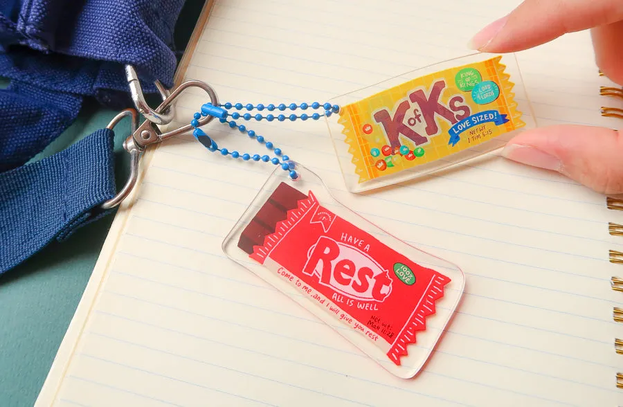 Rest Chocolate Bar {Acrylic Keychain}