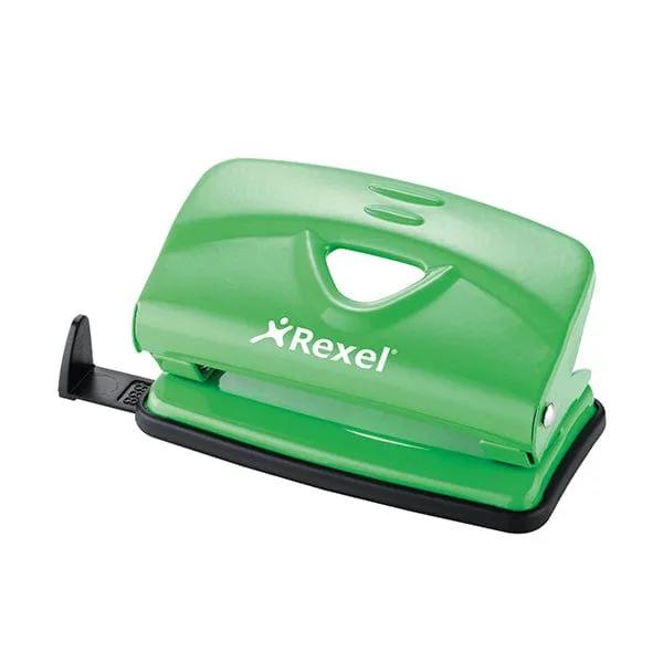 Rexel V210 2 Hole Metal 10 Sheet Punch Green