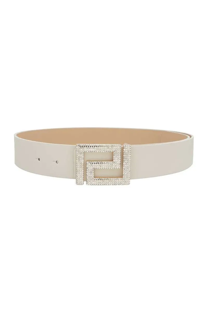 Rhinestone Pave Geo Shape Belt