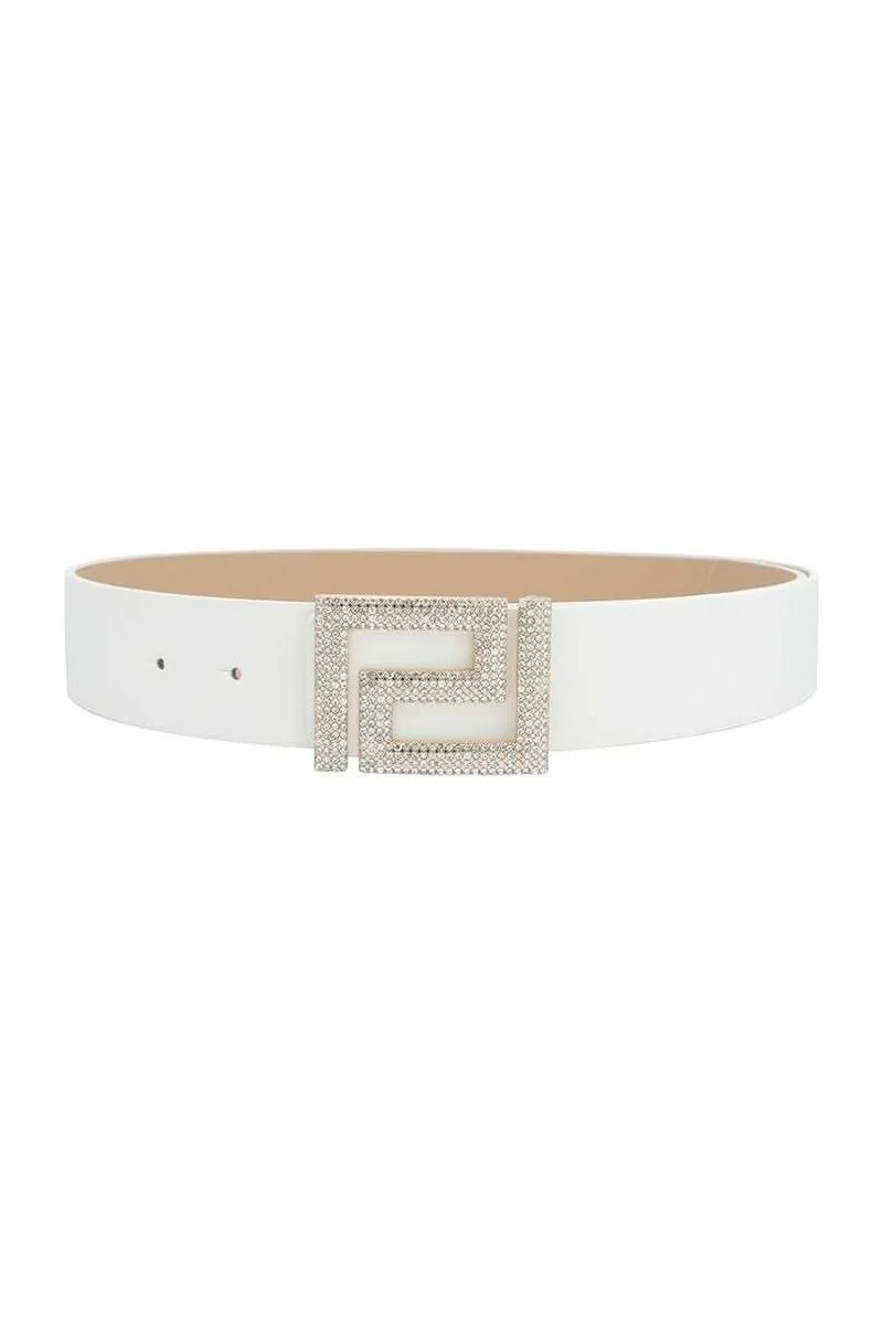 Rhinestone Pave Geo Shape Belt
