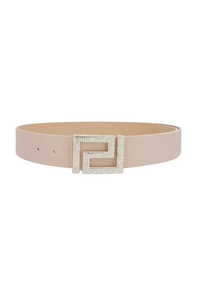 Rhinestone Pave Geo Shape Belt