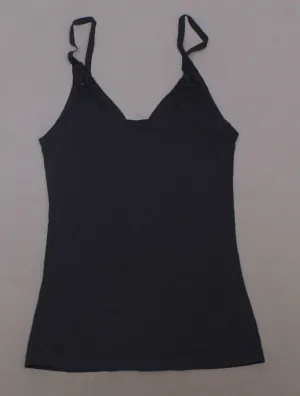 Rhonda Shear Women's Lightweight Everyday V Neck Camisole Black Small