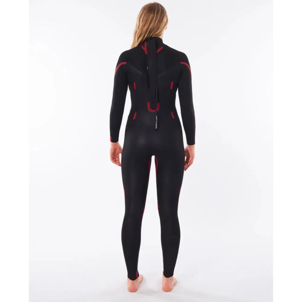 RIP CURL WMS OMEGA 4/3 BACK ZIP BLACK