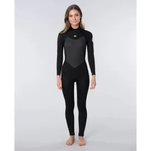 RIP CURL WMS OMEGA 4/3 BACK ZIP BLACK