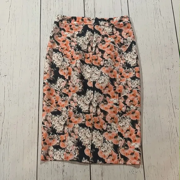 Robert Rodriguez pink floral casual skirt