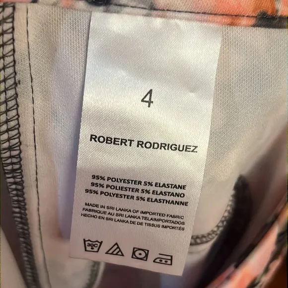 Robert Rodriguez pink floral casual skirt