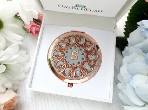Rose Gold Personalized Compact Mirror