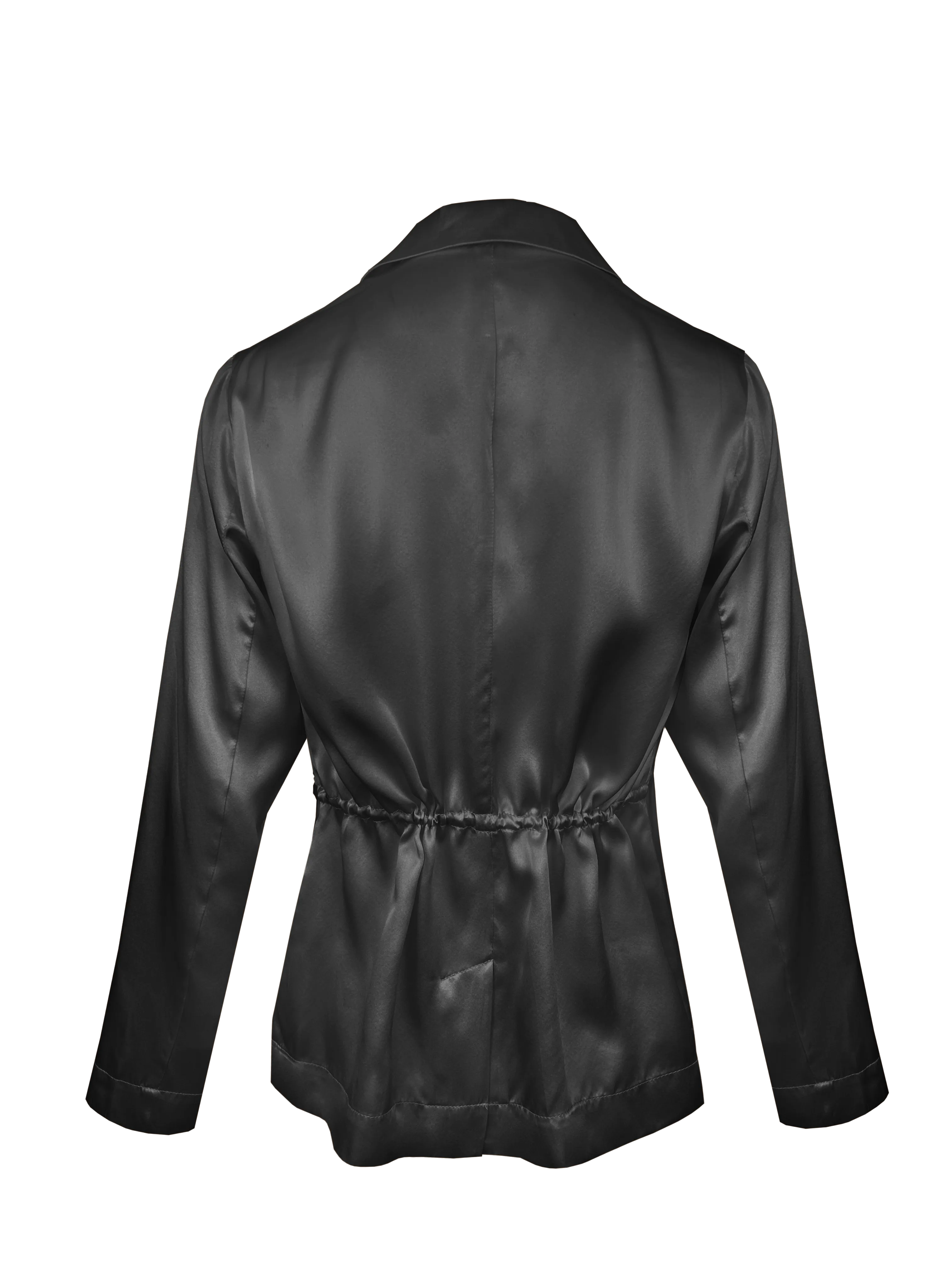 Safari Silk Blazer - Black