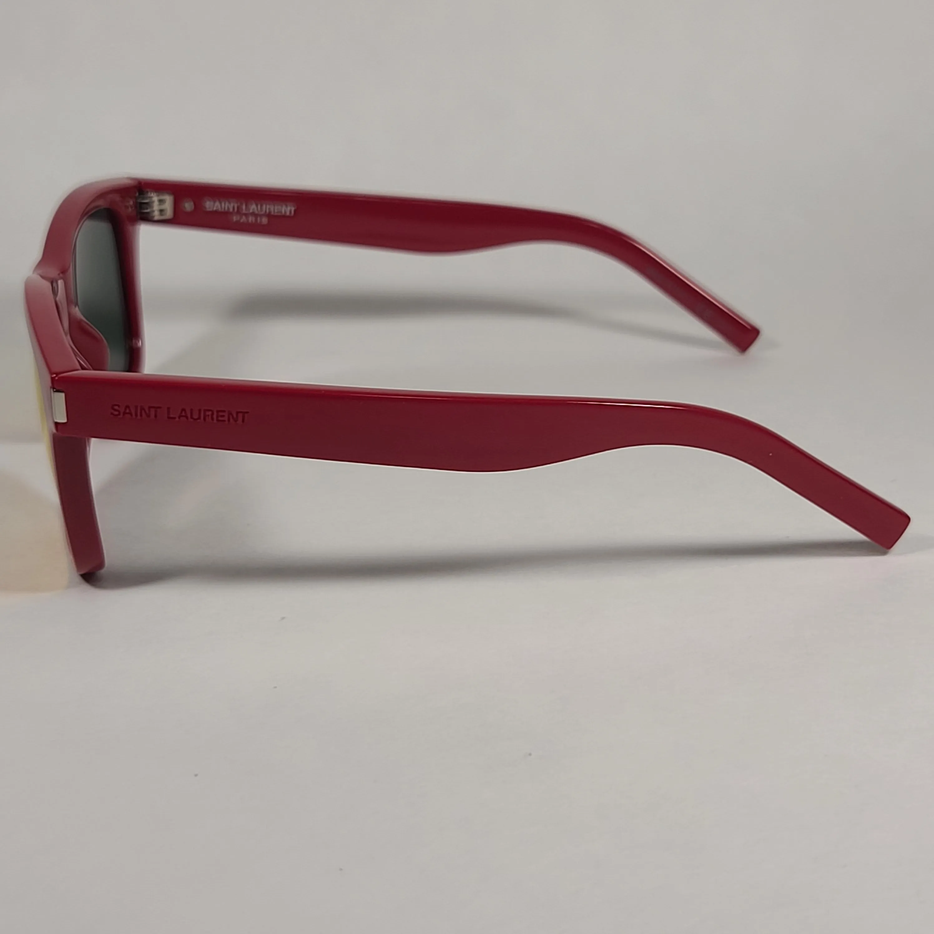 Saint Laurent Square Sunglasses Red Frame Orange Mirror Flash Lens SL51 RAINBOW 003
