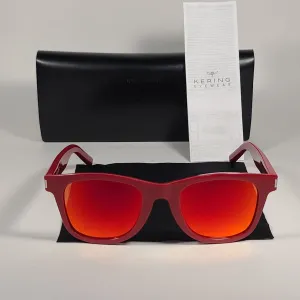 Saint Laurent Square Sunglasses Red Frame Orange Mirror Flash Lens SL51 RAINBOW 003