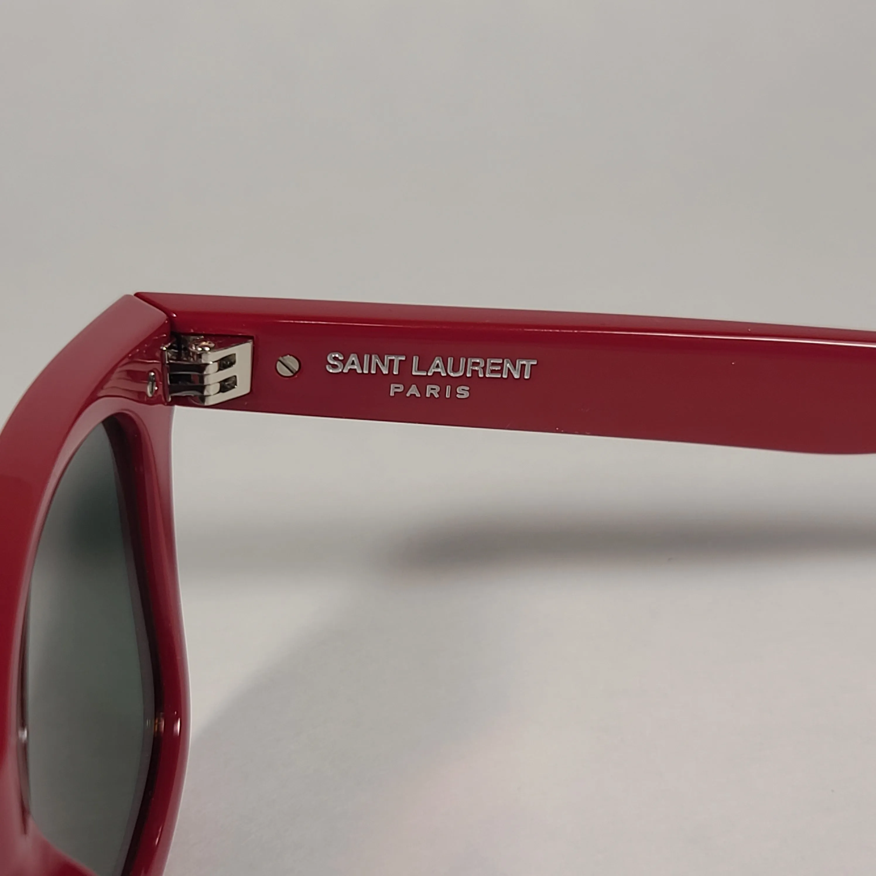 Saint Laurent Square Sunglasses Red Frame Orange Mirror Flash Lens SL51 RAINBOW 003