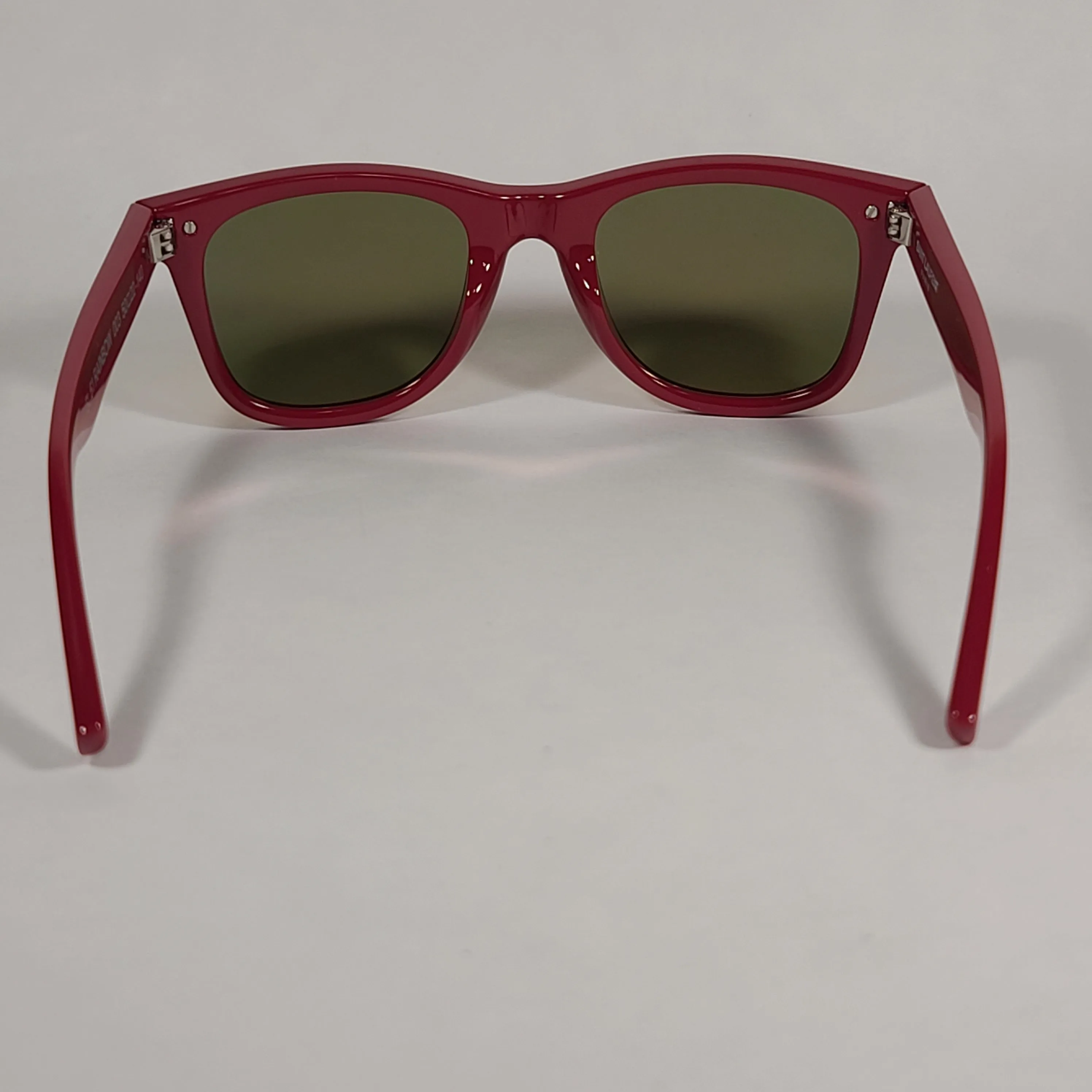 Saint Laurent Square Sunglasses Red Frame Orange Mirror Flash Lens SL51 RAINBOW 003