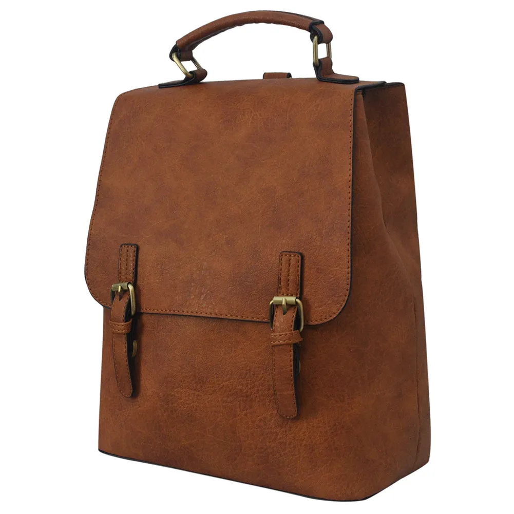 !SALE! Light Brown Faux Leather NGIL Utility Backpack