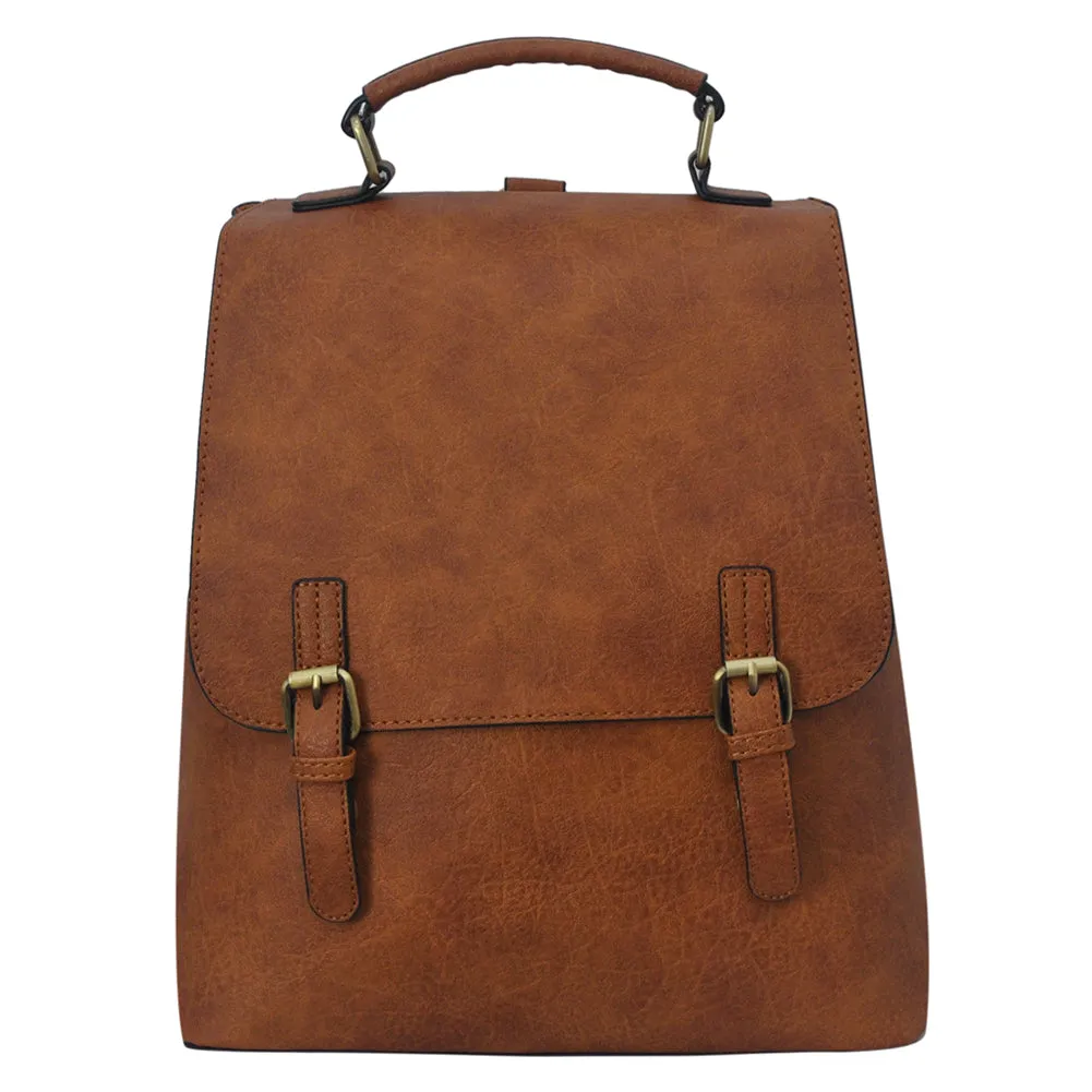 !SALE! Light Brown Faux Leather NGIL Utility Backpack