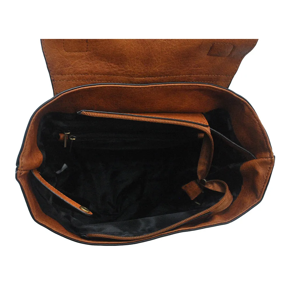 !SALE! Light Brown Faux Leather NGIL Utility Backpack