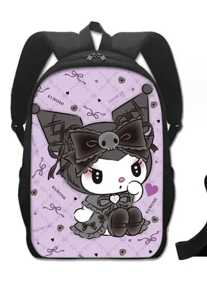 Sanrio Kuromi's Ultimate Style Trio: Backpack, Shoulder Bag & Pencil Case Bundle