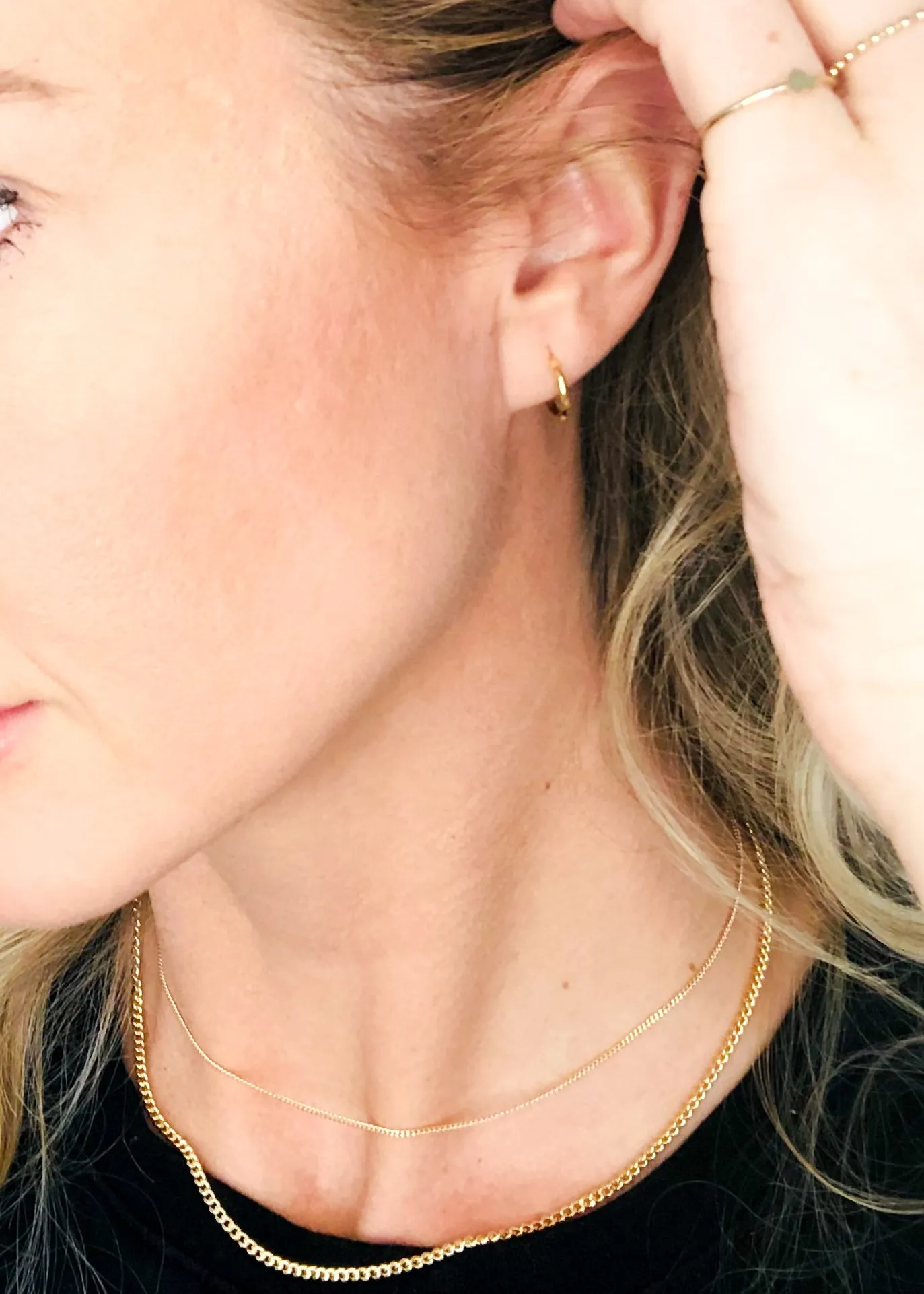 Sarah-Beth Gold Mini Hoop