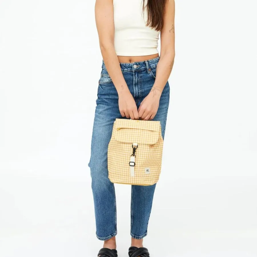 Scout Mini Backpack Mustard Check by Lefrik