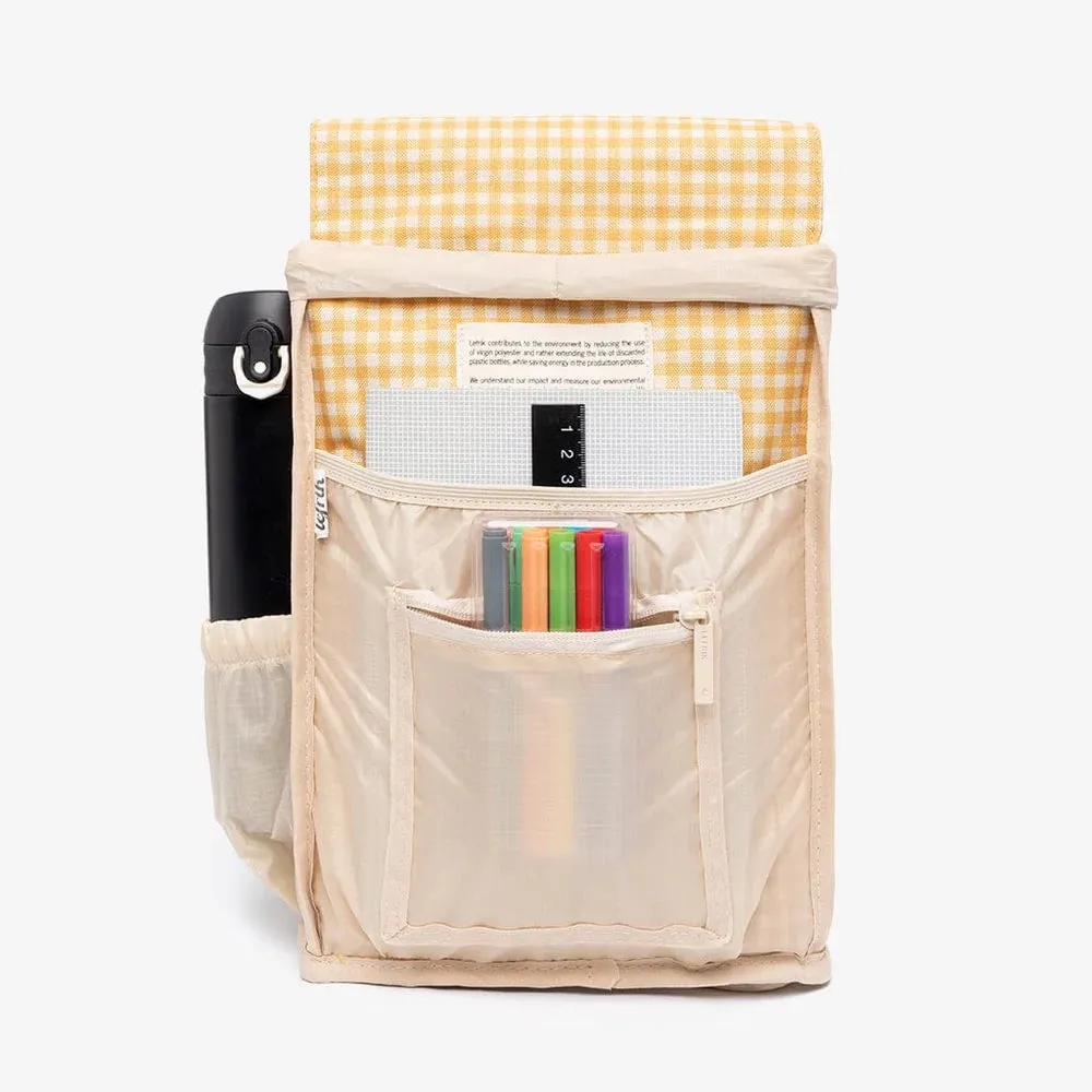 Scout Mini Backpack Mustard Check by Lefrik