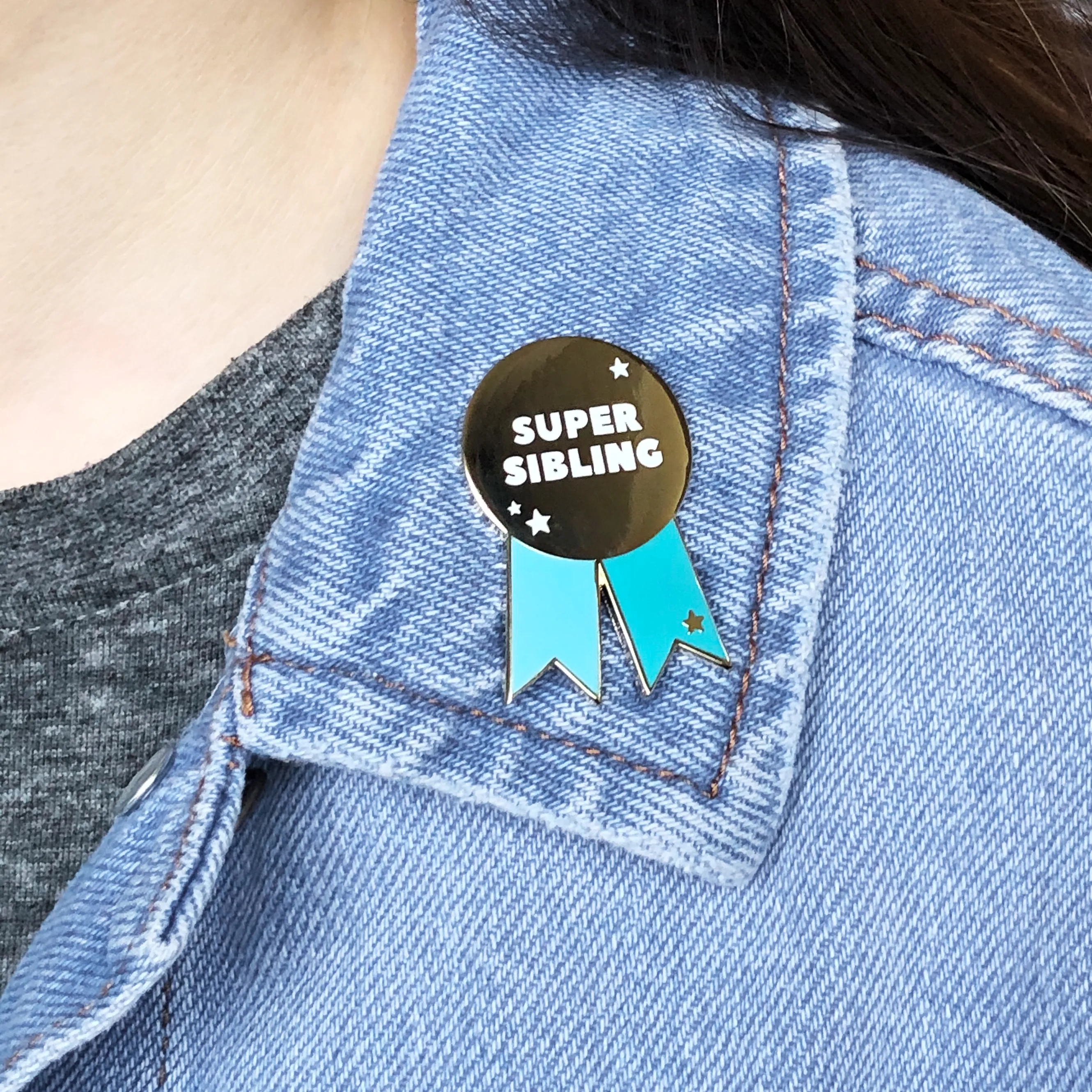 SECONDS / Super Sibling Medal Enamel Pin Badge