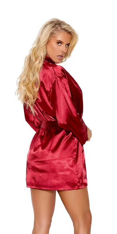 Sexy Amour Charmeuse 3/4 Sleeve Kimono Robe