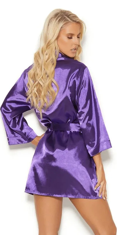Sexy Amour Charmeuse 3/4 Sleeve Kimono Robe