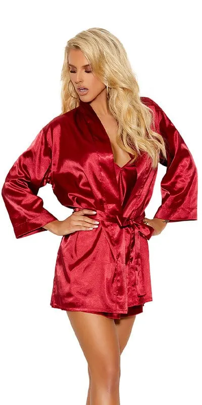 Sexy Amour Charmeuse 3/4 Sleeve Kimono Robe