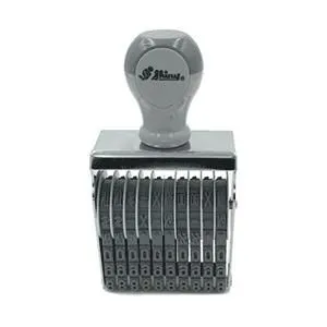 Shiny 10 Band Number Stamp 7mm N210