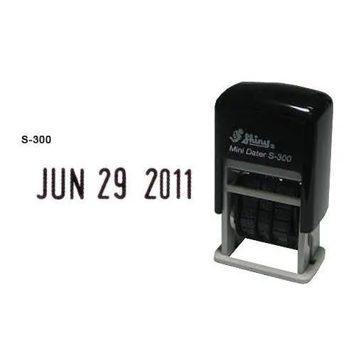 Shiny Self Inking Mini Date Stamp S-300