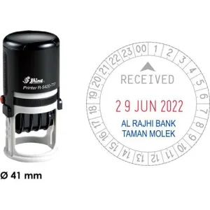 Shiny Self Inking Time and date Stamp 24 Hours R542D-T24