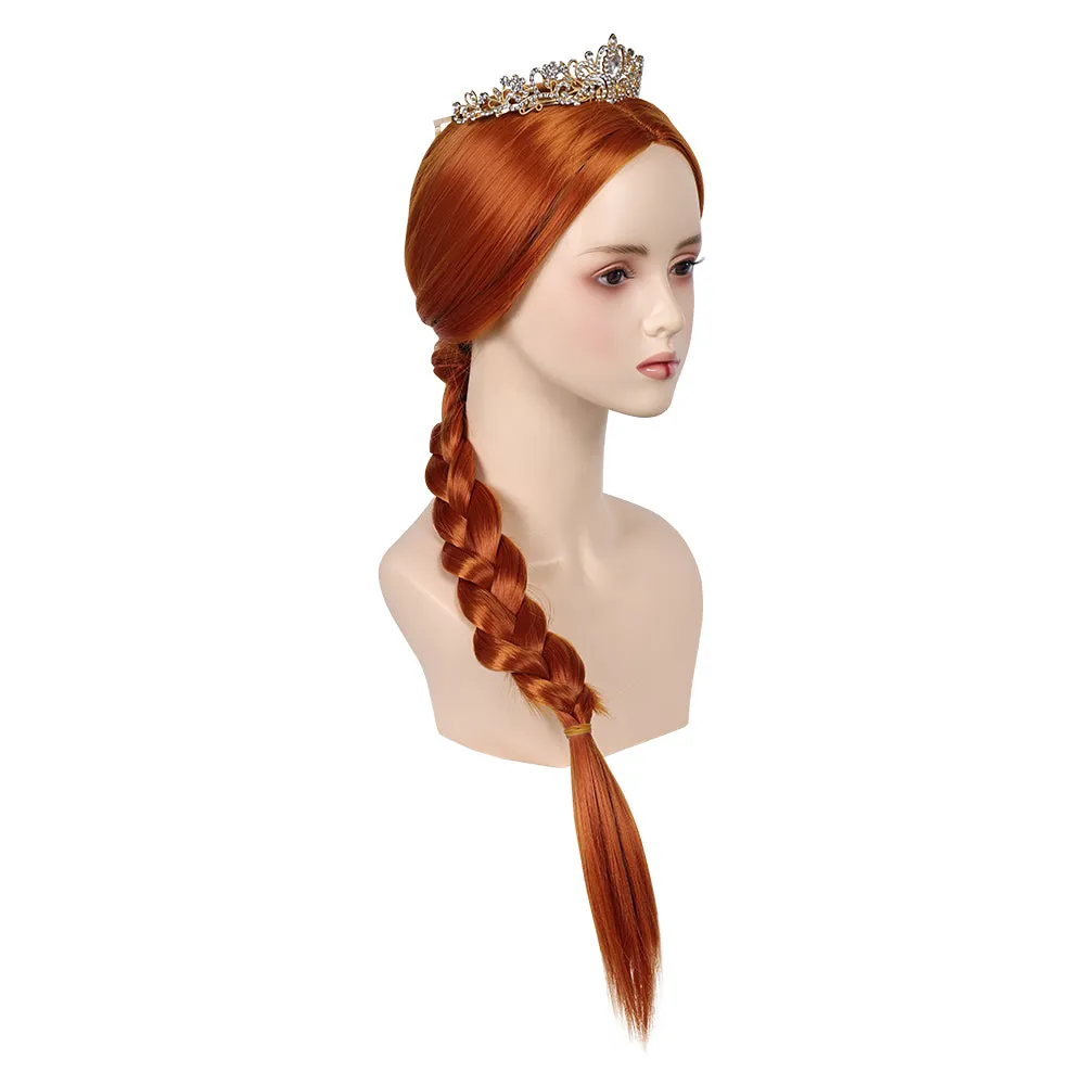 Shrek Fiona Cosplay Wig Headband Heat Resistant Synthetic Hair Carnival Halloween Party Props