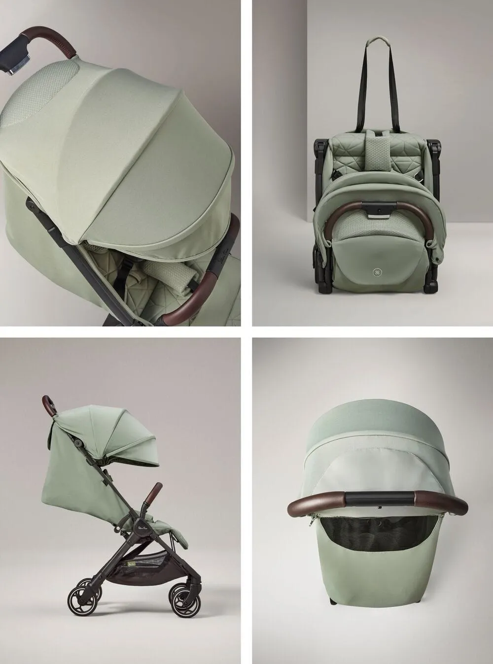 Silver Cross Clic Stroller and Footmuff - Sage