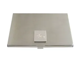 Silver Toned Etched Helicopter Business Card Holder