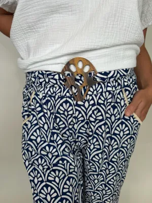Skemo Art Deco Pants Navy
