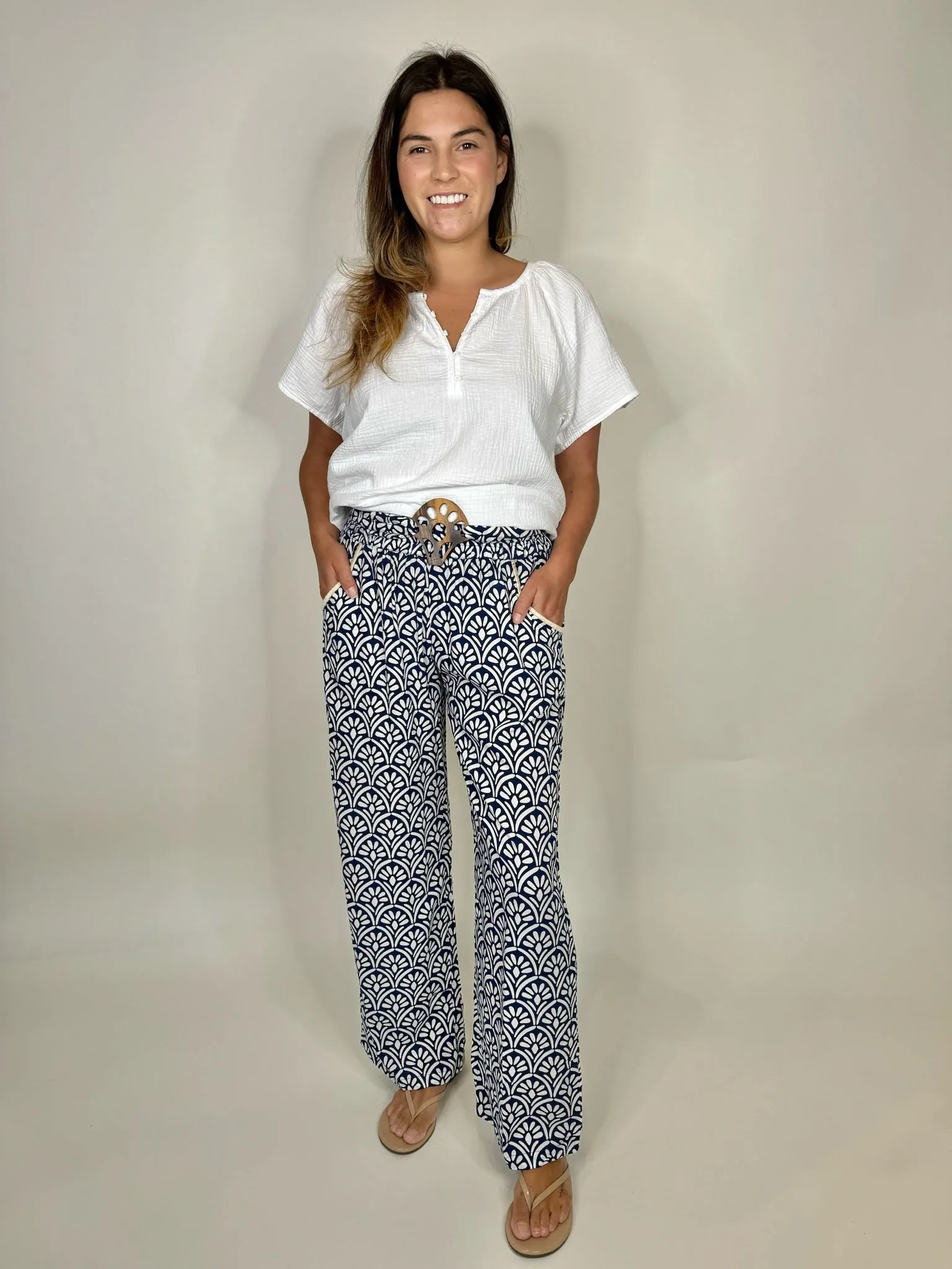 Skemo Art Deco Pants Navy