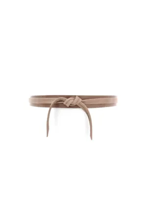 Skinny Wrap Belt Taupe