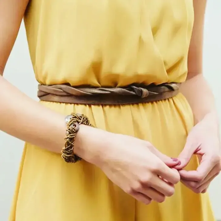 Skinny Wrap Belt Taupe
