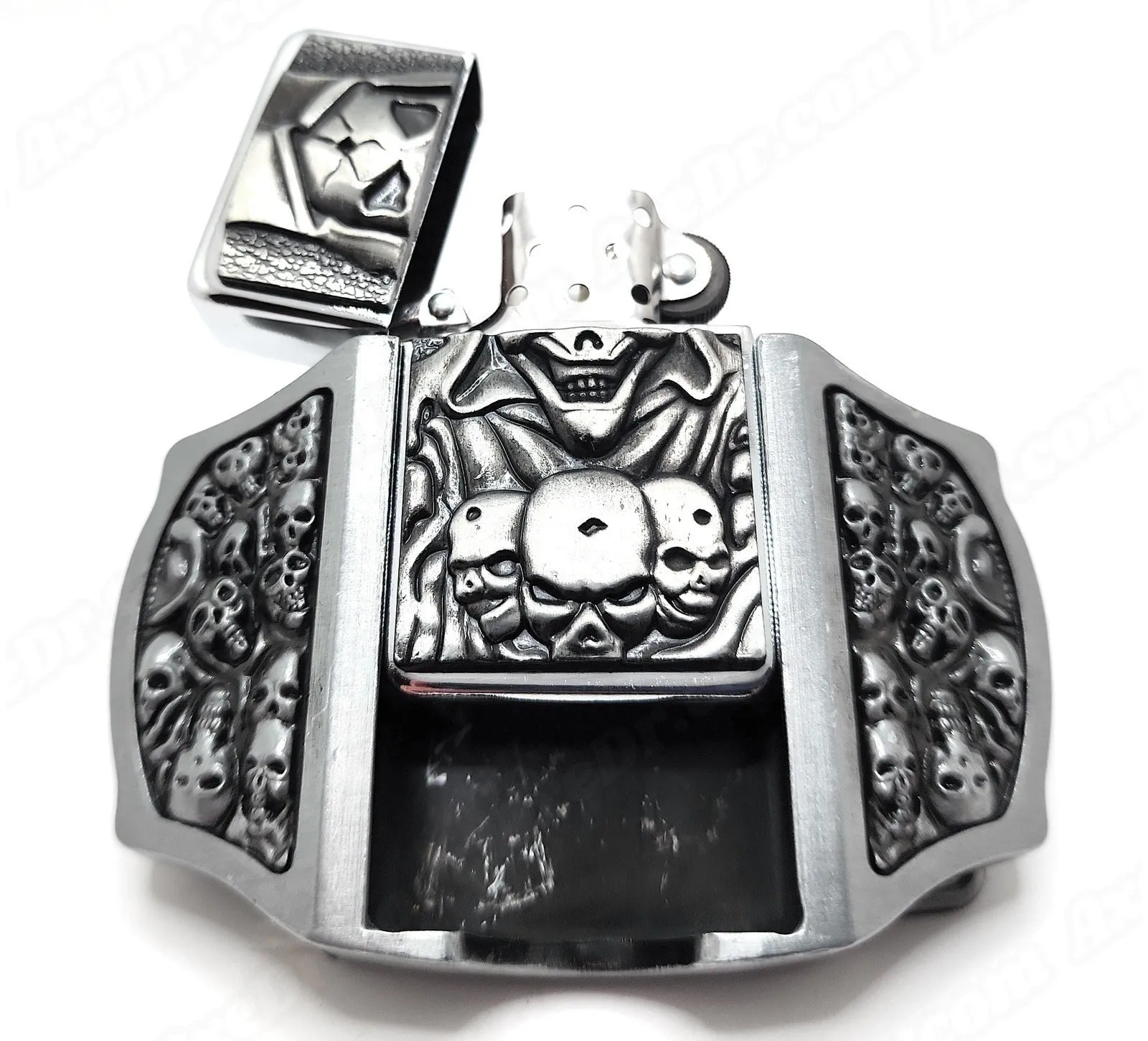 Skull & Grim Reaper Lighter Belt Buckle