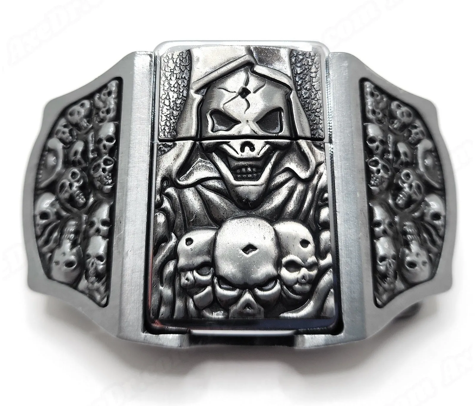 Skull & Grim Reaper Lighter Belt Buckle
