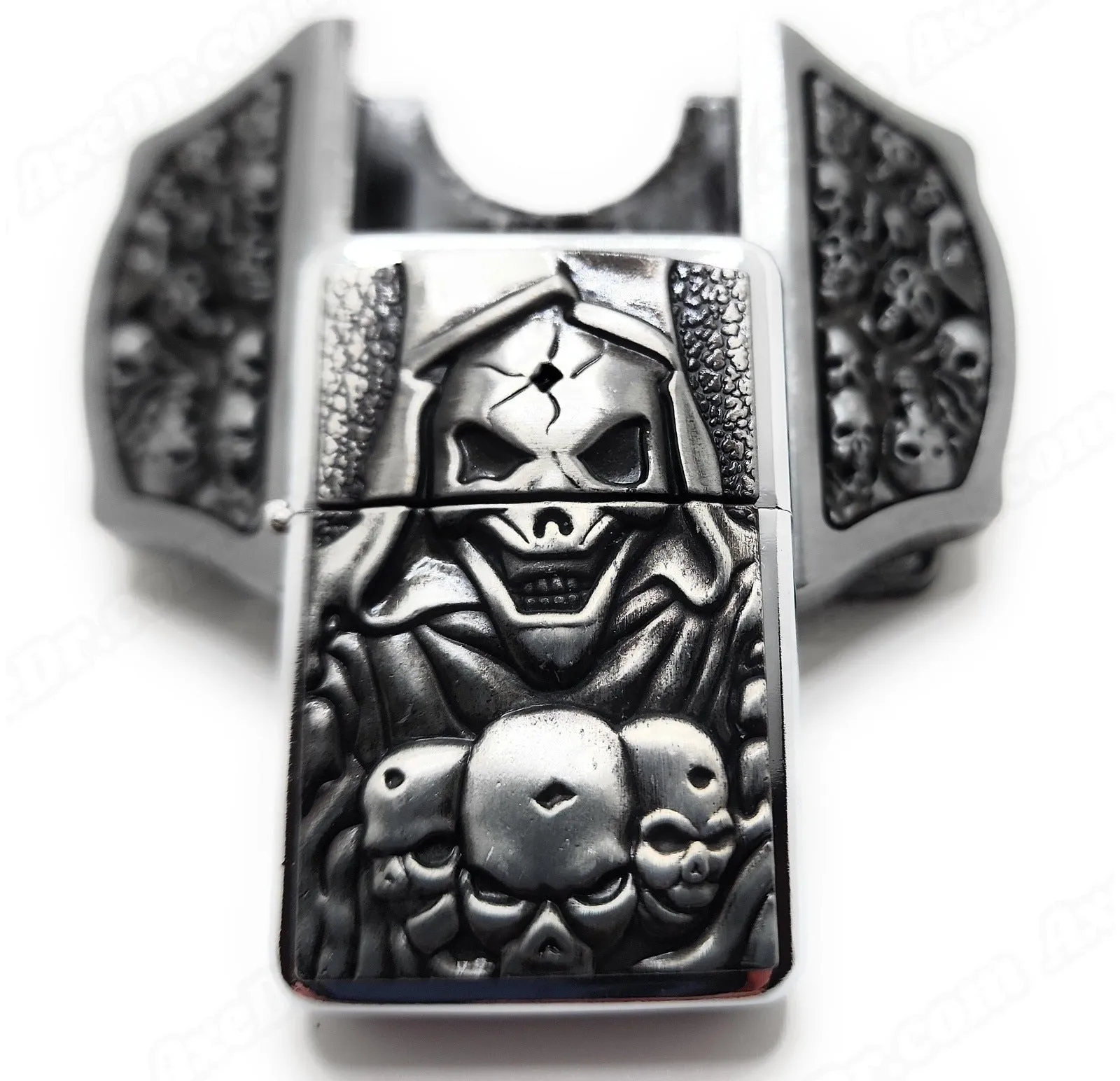 Skull & Grim Reaper Lighter Belt Buckle