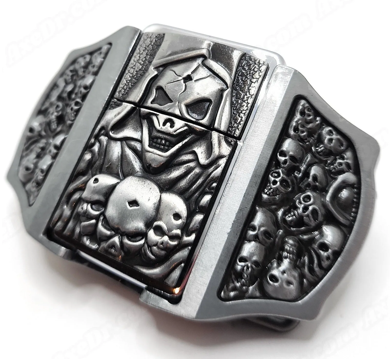 Skull & Grim Reaper Lighter Belt Buckle