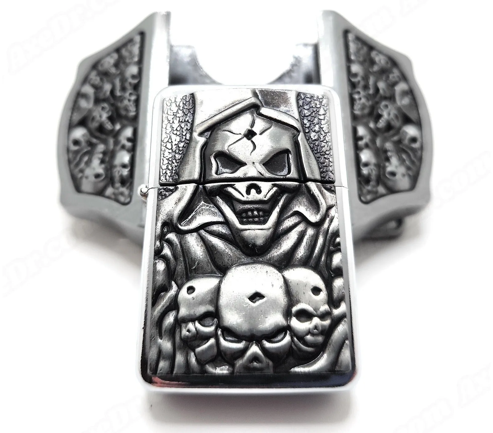 Skull & Grim Reaper Lighter Belt Buckle