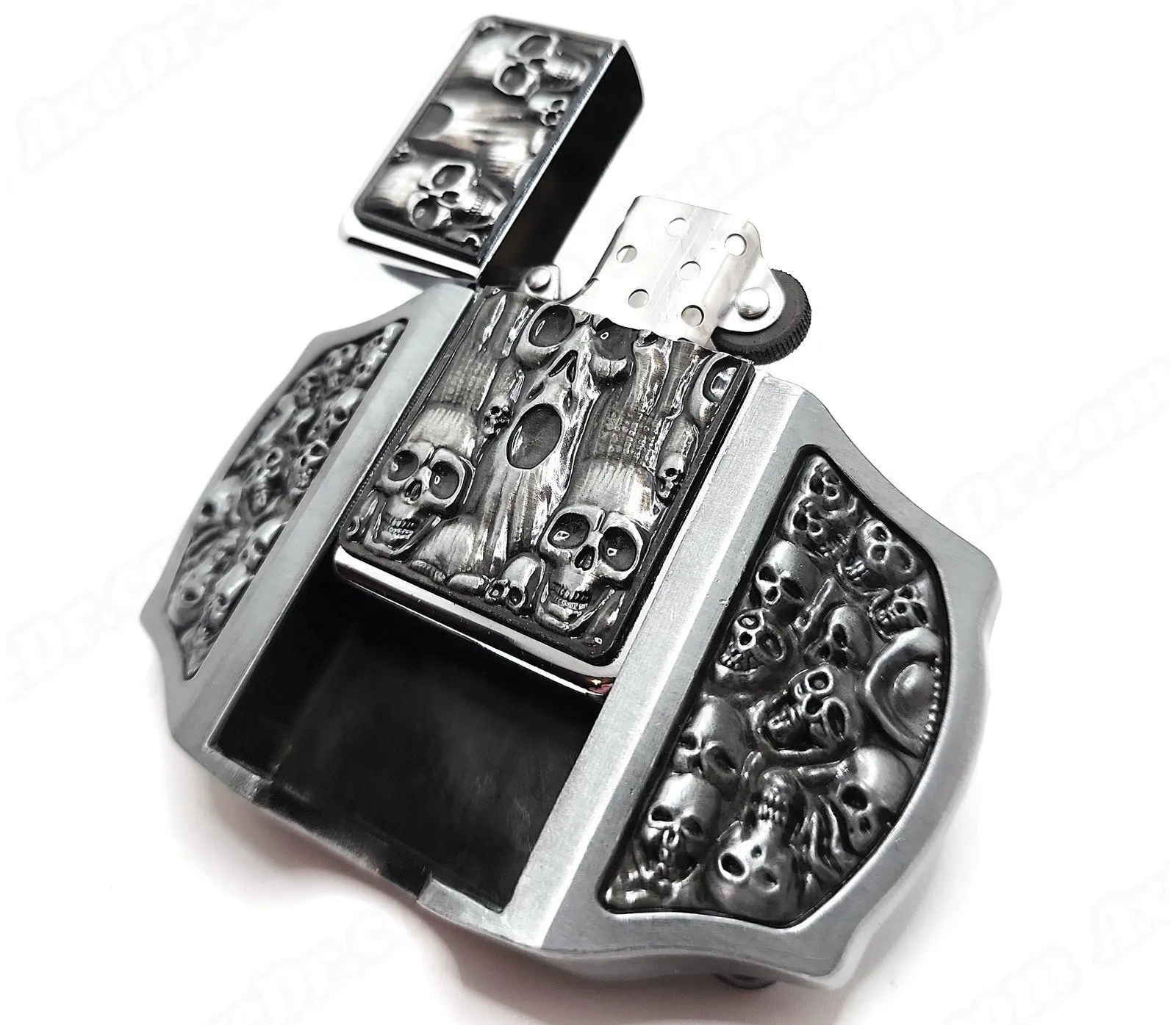 Skulls & Ghosts Lighter Belt Buckle