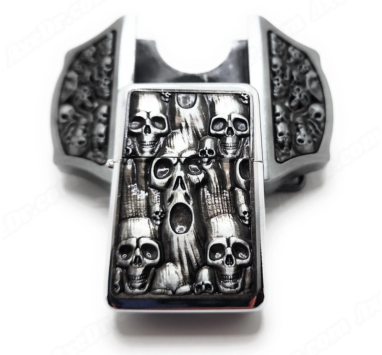 Skulls & Ghosts Lighter Belt Buckle